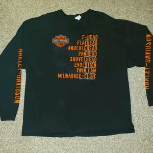 Mens Long Sleeve Harley Davidson Shirt